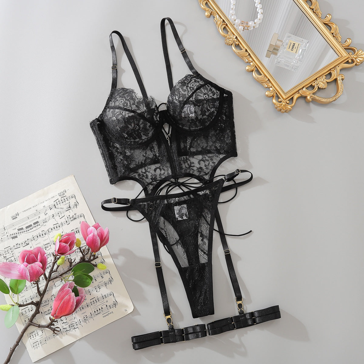 Blackout Lace Set