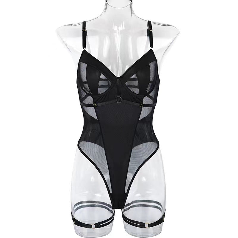 Noir Sculpt Mesh Bodysuit