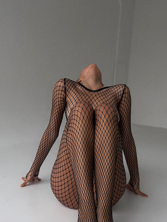 Obsession Noir Fishnet Bodysuit