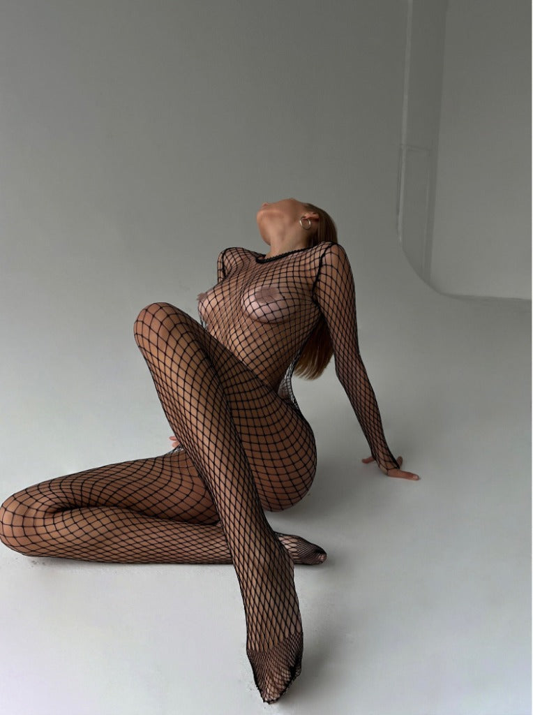 Obsession Noir Fishnet Bodysuit